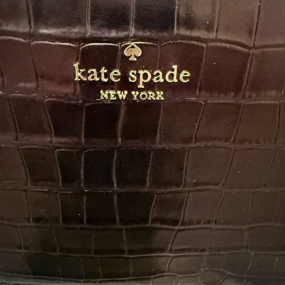 KATE SPADE Margot Metallic Croc Embossed Convertible Shoulder Bag NWT - Picture 7 of 7